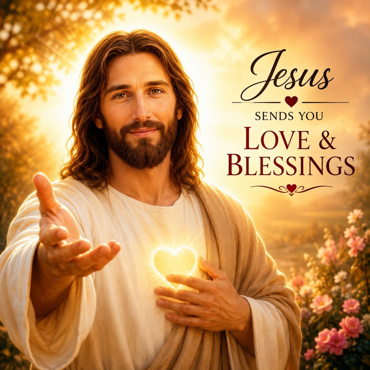 Jesus Sends You Love and Blessings